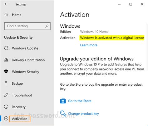 Lost my activation key for windows 10